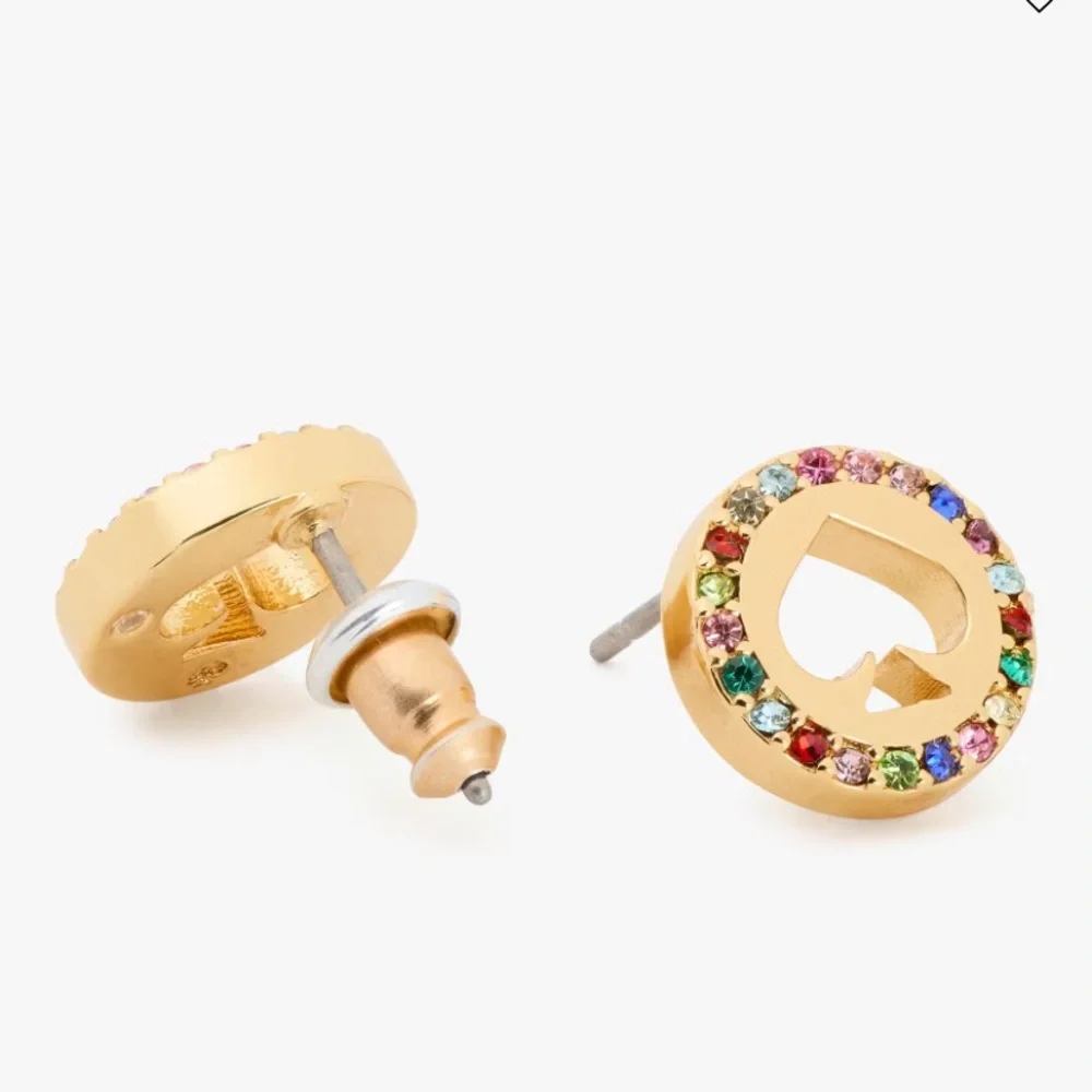 NWT Kate Spade Spot The Spade Pave Halo Spade Studs